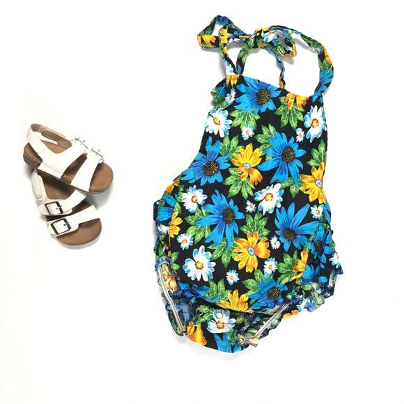 BABY GIRLS FLORAL ROMPER SIZE 6/12 - Picture 1 of 2